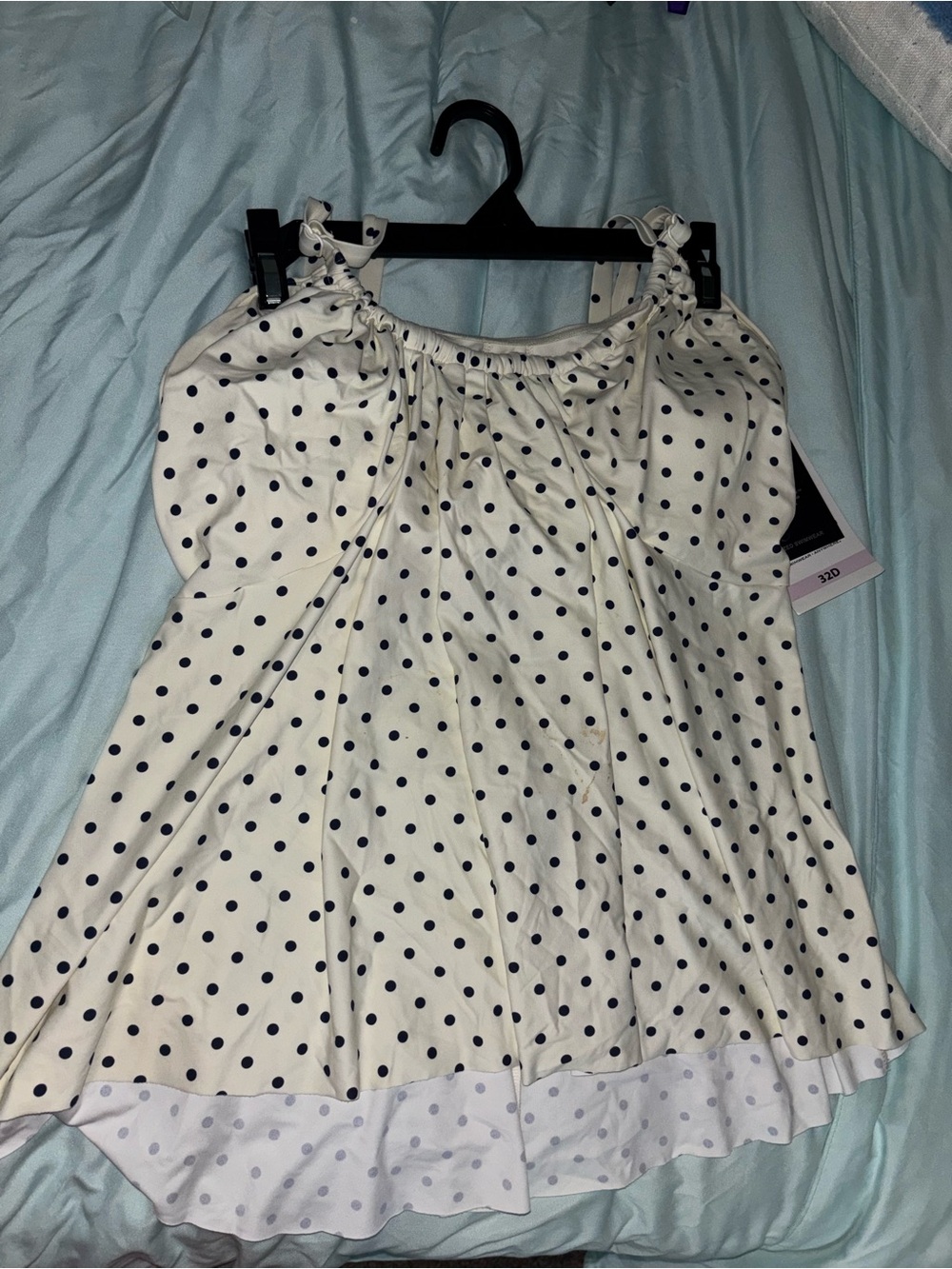 Polka Dot Sleeveless Women’s Top - White with Black Dots